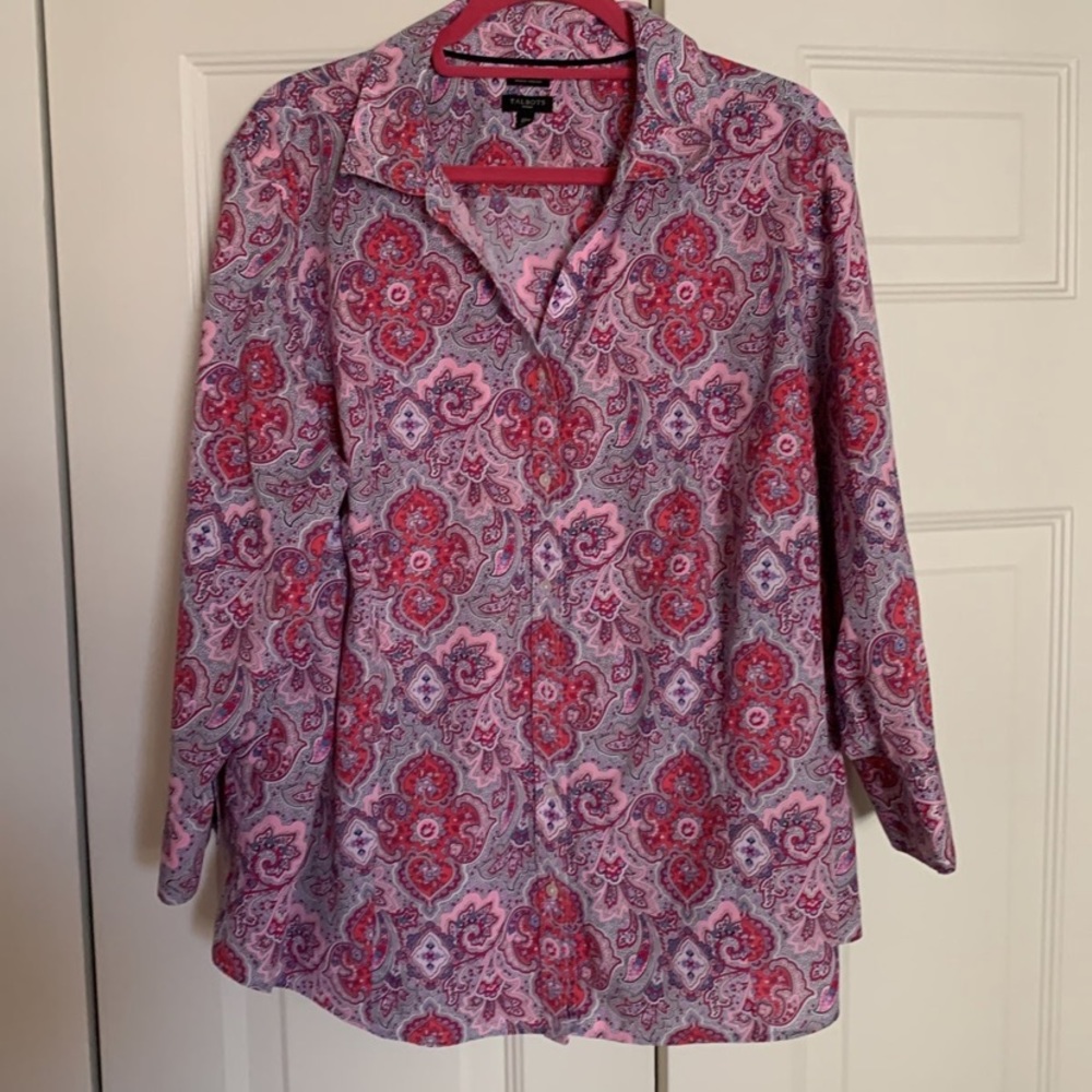 Talbots Button Down Blouse - image 1